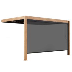 Pérgola bioclimática adosada de 3x4m y 1 persiana de madera…