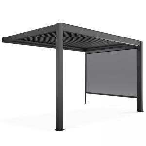 Pérgola bioclimática adosada de 3x4m y 1 toldo de 266 x 234…