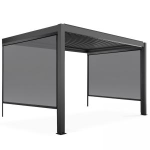 Pérgola bioclimática adosada de 3x4m y 2 estores de 266 x 2…