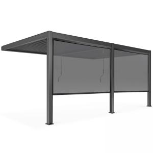 Pérgola bioclimática adosada de 3x6m y 2 toldos de 266 x 23…