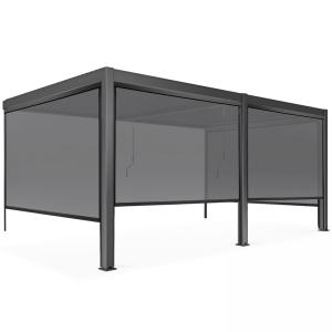 Pérgola bioclimática adosada de 3x6m y 4 estores de 266 x 2…