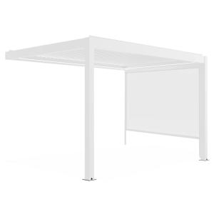 Pérgola bioclimática adosada, iluminada 3x4m y 1 toldo, mot…
