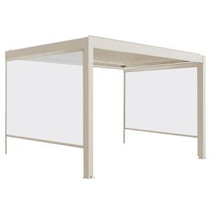Pérgola bioclimática adosada motorizada de 3x4 m y 2 estore…