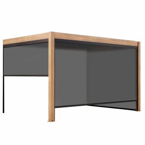Pérgola bioclimática adosada y motorizada de 3x4m y 3 estor…