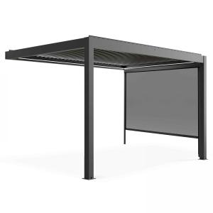 Pérgola bioclimática adosada y motorizada iluminada de 3x4…