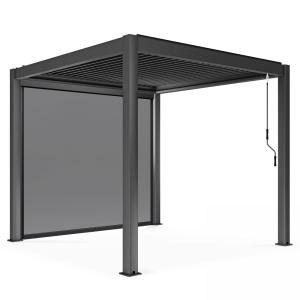 Pérgola bioclimática autoportante de 3x3m y 1 toldo de 266…