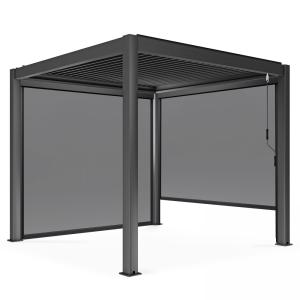 Pérgola bioclimática autoportante de 3x3m y 2 toldos de 266…