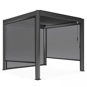 Pérgola bioclimática autoportante de 3x3m y 3 toldos de 266…