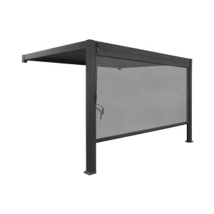 Pérgola bioclimática de aluminio adosada 3x4m   1 toldo 4m…