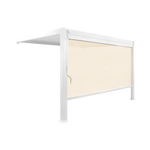 Pérgola bioclimática de aluminio adosada 3x4m   1 toldo 4m…