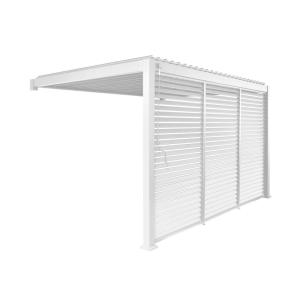 Pérgola bioclimática de aluminio adosada 3x4m   3 persianas…