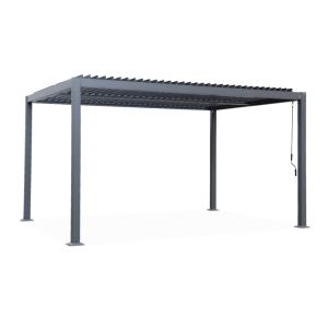 Pérgola bioclimática de aluminio y acero con lamas orientab…