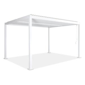 Pérgola bioclimática de aluminio y acero con lamas orientab…