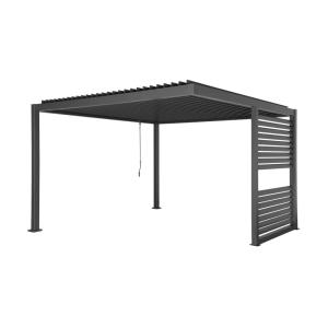 Pérgola bioclimática de aluminio y acero con lamas orientab…