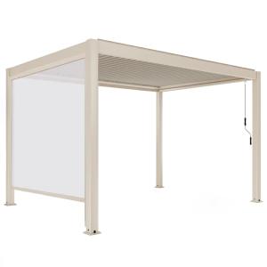 Pérgola bioclimática independiente de 3x4 m y 1 toldo mader…