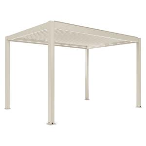 Pérgola bioclimática motorizada independiente de 3x4 m crem…