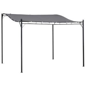 Pérgola de jardín 297x297x250 cm gris