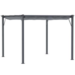 Pérgola de jardín 300x300x223 cm gris