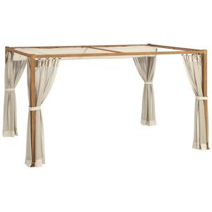 Pérgola de jardín 397x297x225 cm madera natural