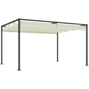 Pérgola de jardín 400x300x222 cm crema