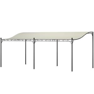 Pérgola de jardín 591x298x253 cm crema