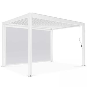 Pérgola independiente de 3x4 m y 1 pared blanca de 3,73 x 2…