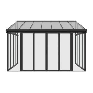 Pérgola independiente policarbonato gris antracita