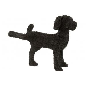 Perro max resina negro alt. 44 cm