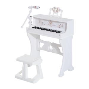 Piano electrónico infantil color blanco 53.5 x 27 x 63 cm