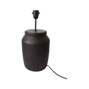 Pie de lámpara de terracota chocolate artesanal