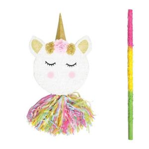 Piñata cabeza de unicornio   palo