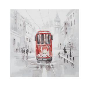 Pintura sobre lienzo multicolor cm 80x3x80
