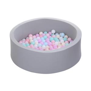 Piscina gris con 200 pelotas de colores, h 28 x ø 90 cm