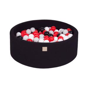 Piscina negra bolas negras, grises, rojas y blancas Al. 30…