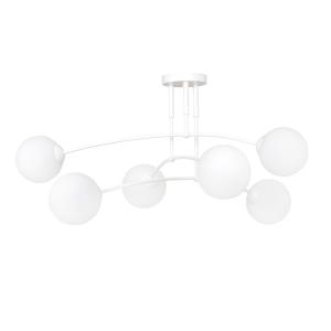 Plafón de techo 6 luces minimalista blanca con esferas de c…
