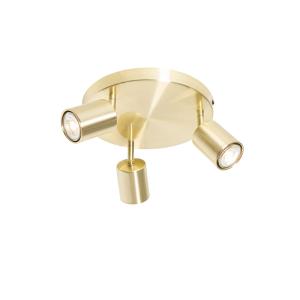 Plafón moderno latón orientable redondo 3 luces