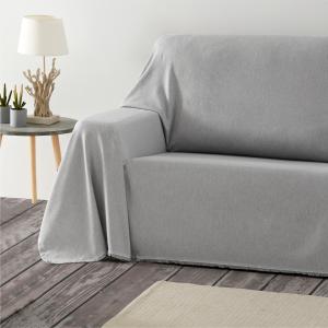Plaid multiusos sofá colcha manta cama gris claro 140x190 c…