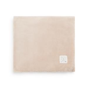 Plaid polar pespunte marron beige 80x110