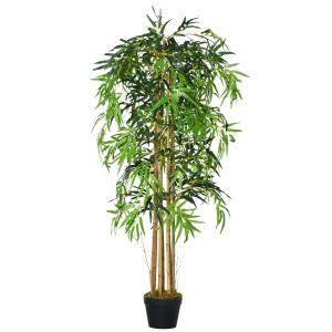 Planta de bambú artificial color verde 18 x 18 x 150 cm