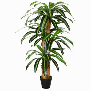 Planta dracaena artificial 20 x 20 x 160 cm color verde