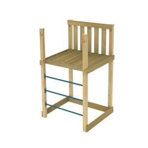Plataforma con escalera madera marrón H120cm
