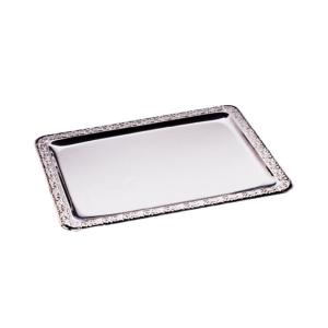 Plateau de service rectangulaire en inox   aps 500 x 360mm