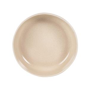 Plato con borde de gres beige