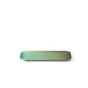 Plato de cerámica en color laguna 30x12x2,5 cm
