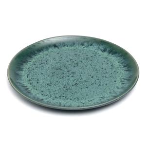 Plato de gres en azul 28x28x2,4 cm