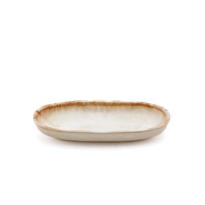 Plato de gres en blanco 16x7x3 cm