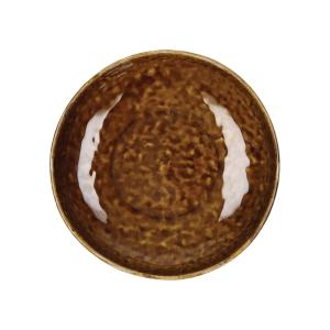 Plato de gres marrón DIA20.5 x H5 cm