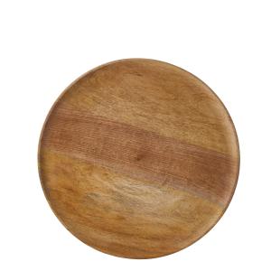 Plato de madera de mango marrón d40