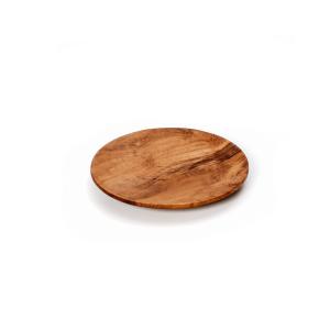 Plato de madera de teca natural pequeño