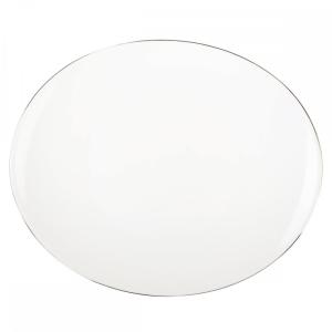 Plato de mesa ovalado borde platino